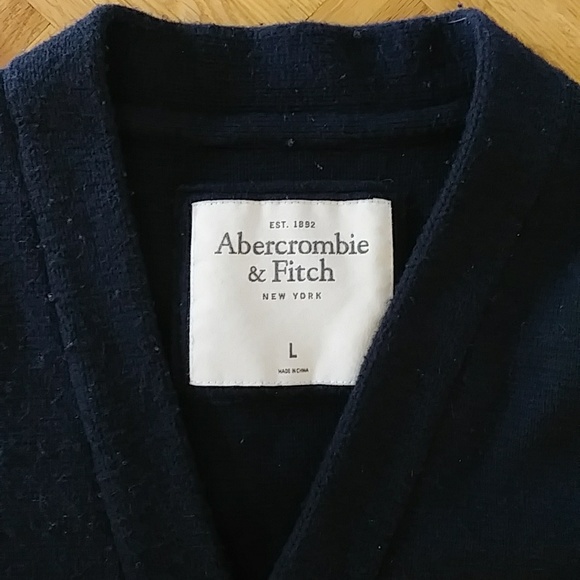 Vintage Abercrombie & Fitch varsity letter cardigan sz Large - Picture 3 of 5